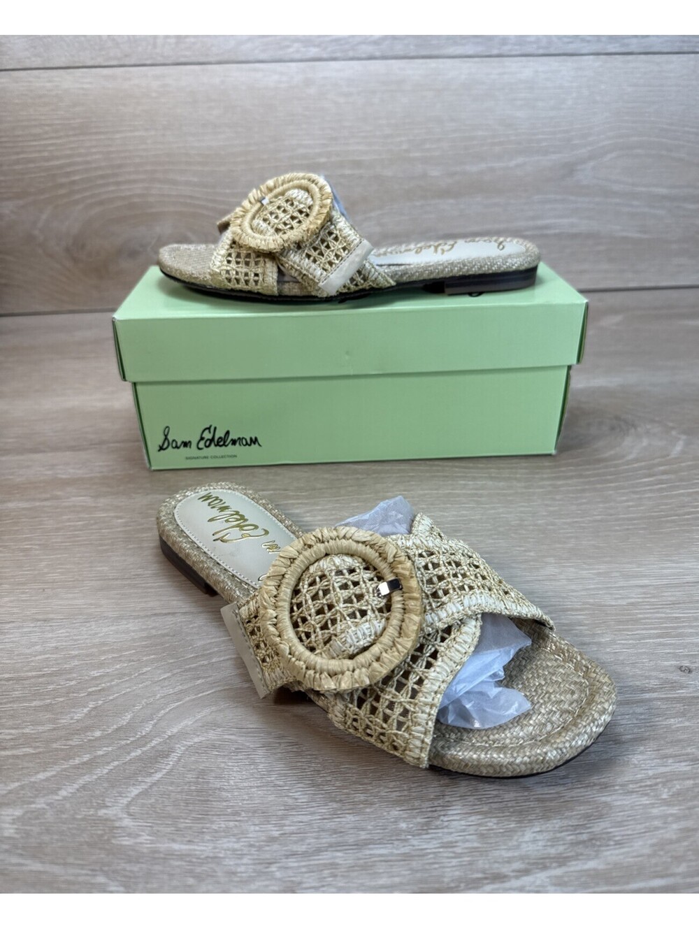 Sam Edelman Signature Collection Brynda Sandal natural beige size 6 M